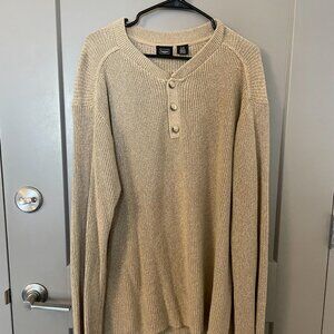 Haggar Men's Extra Large Beige Long Sleeve Tee